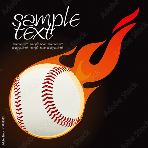 Baseball fire ball