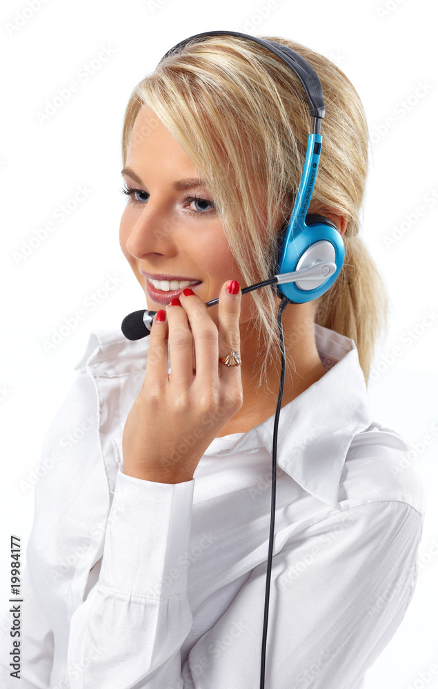 Customer Service Operator-Isolated over a White Background Customer Service Operator-Isolated over a White Background