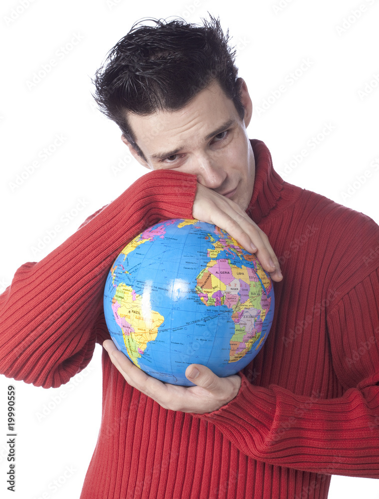 jeune homme protection planète terre jeune homme protection planète terre