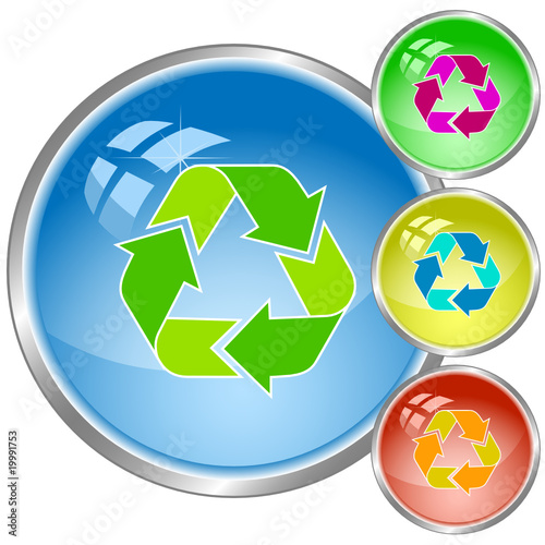vector icons of recycle symbol