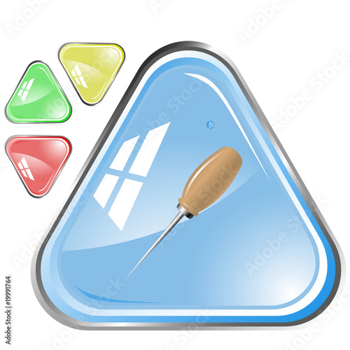 vector icon of awl
