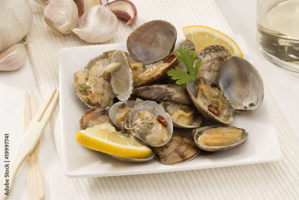 Spanish Cuisine. Clams fisherman's style. Spanish Cuisine. Clams fisherman's style.