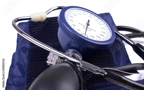 Manual blood pressure medical tool isolated
