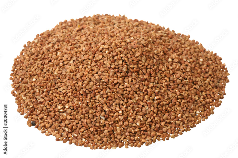 Buckwheat groats isolated on a white background Buckwheat groats isolated on a white background