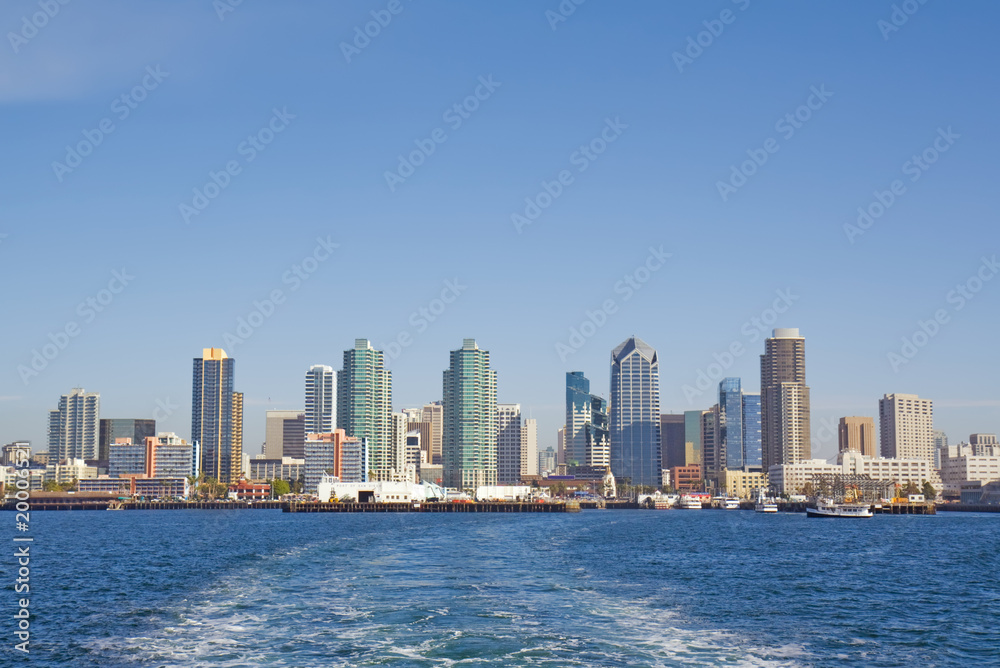 Skyline of San Diego from the water