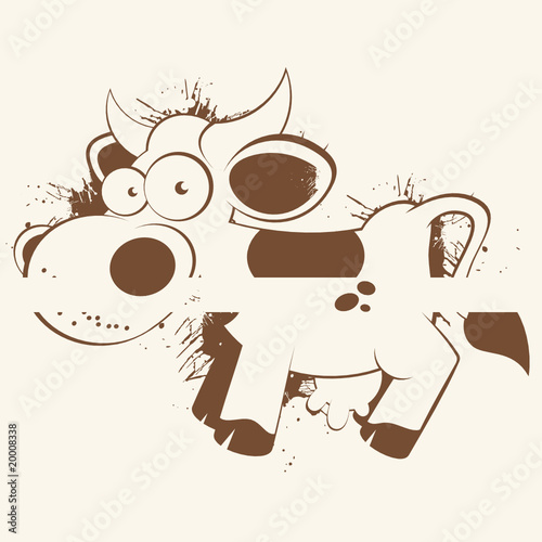 kuh cartoon lustig vintage rind