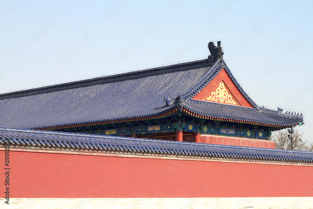 Chinese traditional wall and roof Chinese traditional wall and roof