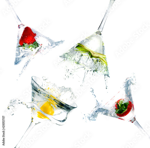 splashing into a martini glass photo