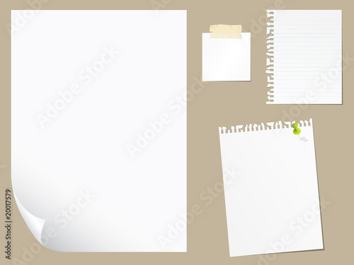 Blank paper collection
