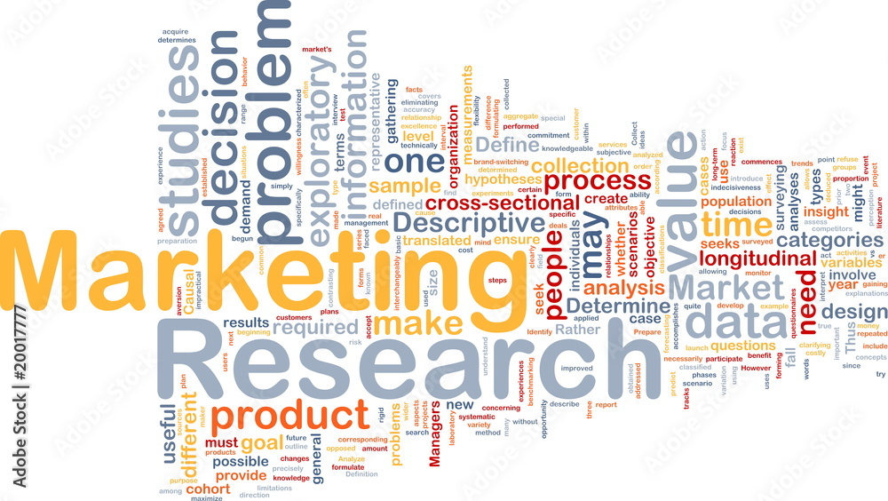 Marketing research background concept