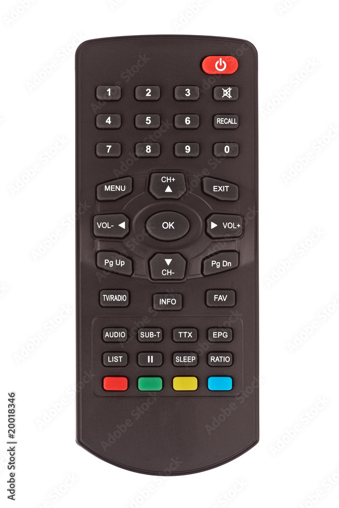 TV remote control. TV remote control.