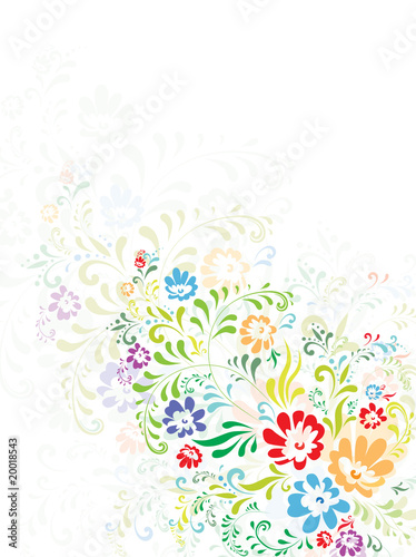 multicolored floral abstract decoration