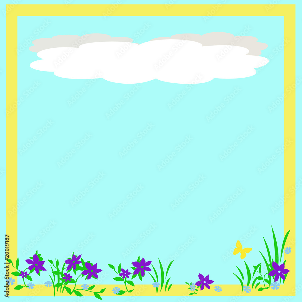 spring scrapbook frame
