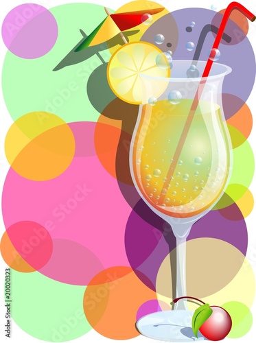 Bicchiere Cocktail-Aperitivo Menu-Aperitif Menu