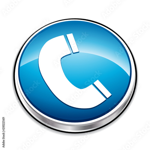 Blue phone button
