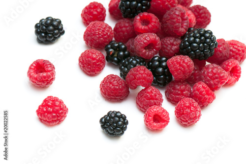blackberry and raspberry