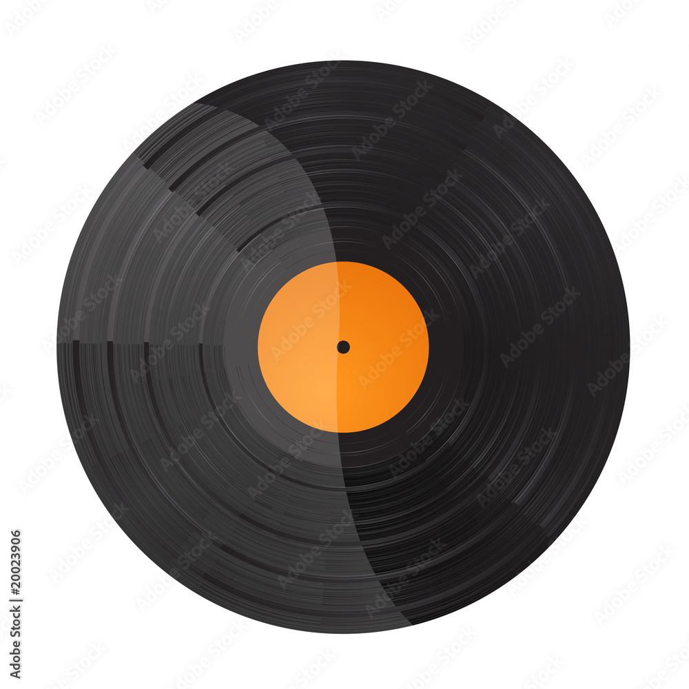 vector vynil lp record isolated