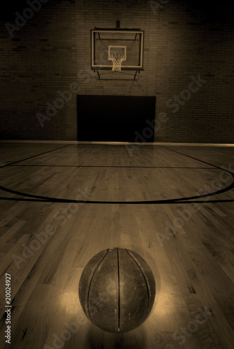 Basketball and Basketball Court © Lane Erickson