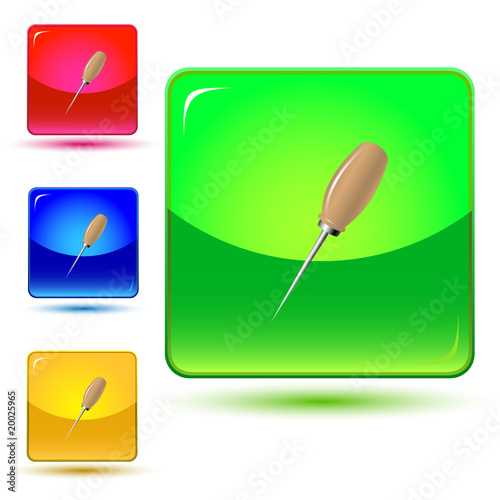 vector icon of awl