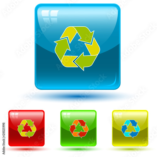 vector icons of recycle symbol