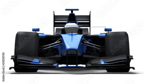 Quadro em tela race car frontal - black & blue