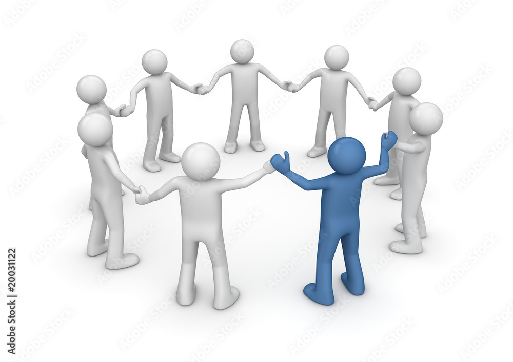 Team building (3d isolated characters, business series) Team building (3d isolated characters, business series)
