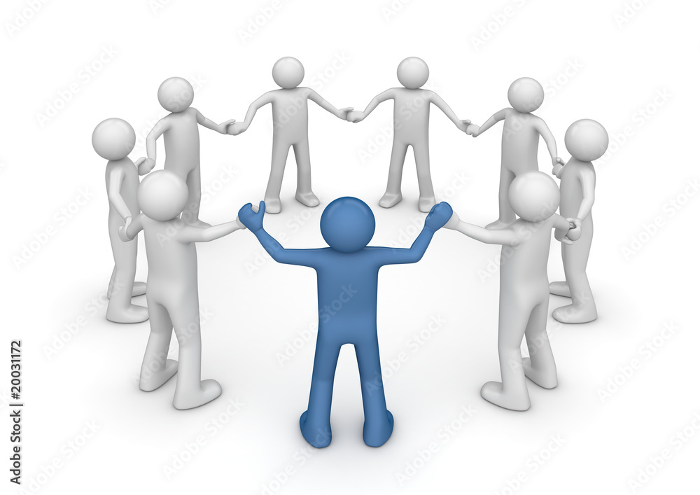 Team building (3d isolated characters, business series) Team building (3d isolated characters, business series)