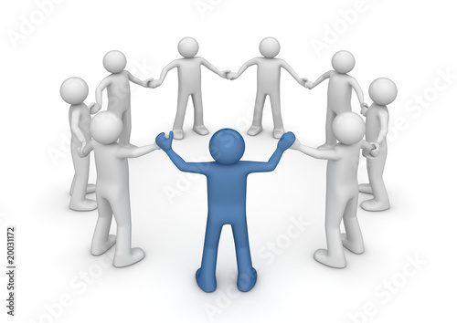 Team building (3d isolated characters, business series)