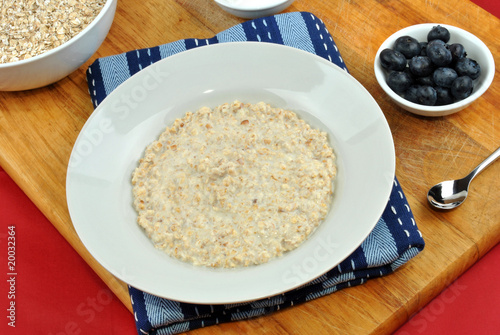 some organic cooked porridge on a plate