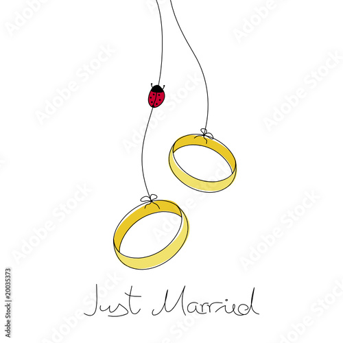 2 Ringe & Marienkäfer "Just Married"