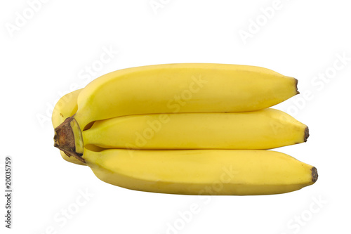 Bananas with clipping path