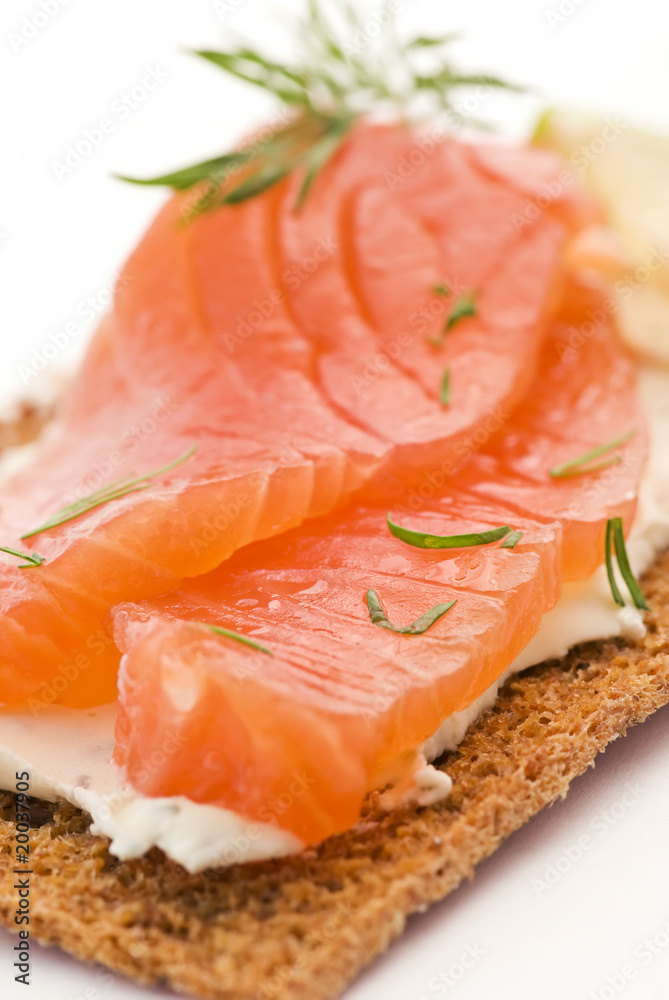 Lachs auf Knäckebrot Lachs auf Knäckebrot