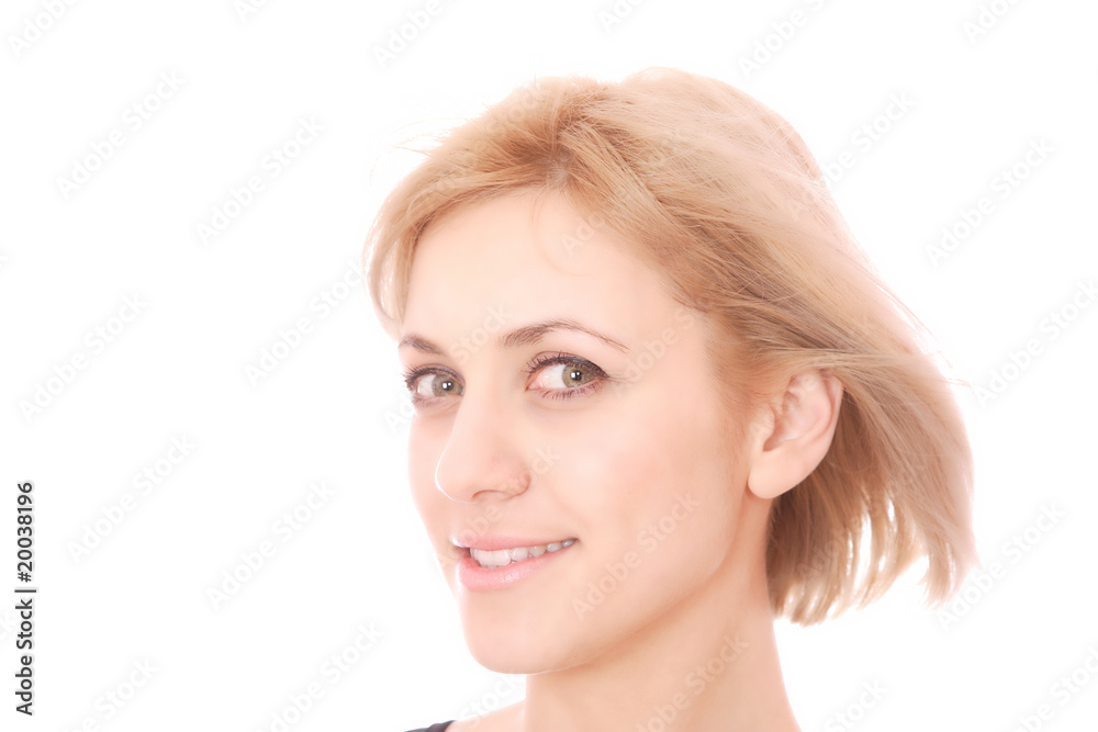 Portrait of young woman gesturing