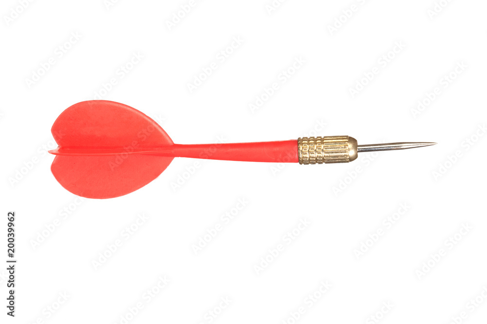 Photo of red darts arrow isolated