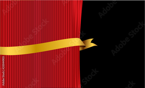 cutain with banner