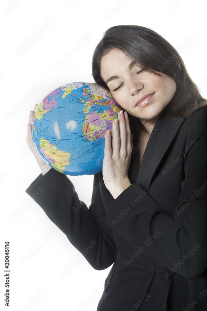 jeune femme business sphère monde jeune femme business sphère monde