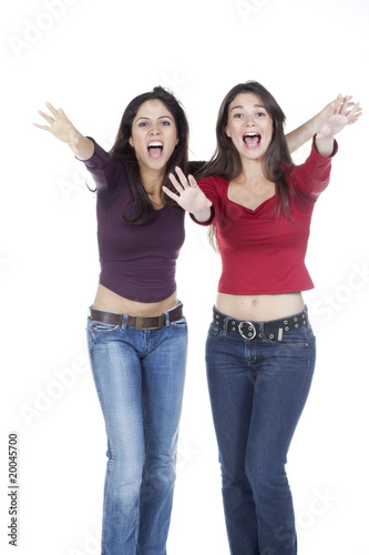 deuc jeunes femmes supportrices