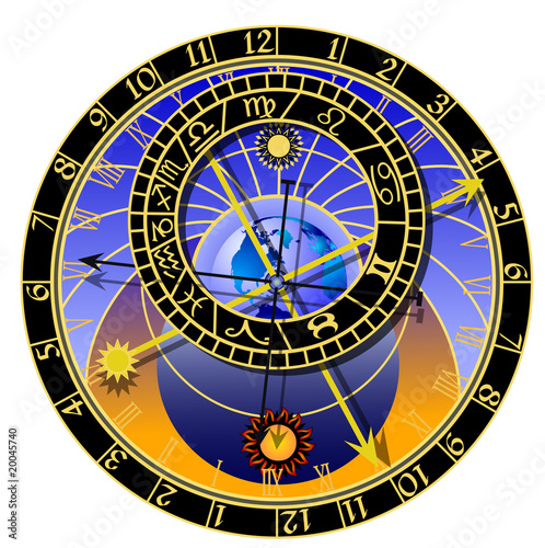 astronomical clock - vector