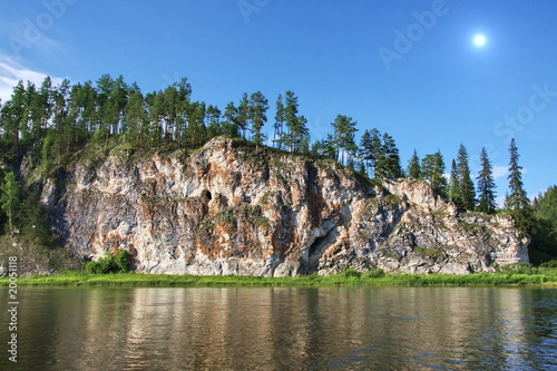 Rock River Chusovaya in the Perm region