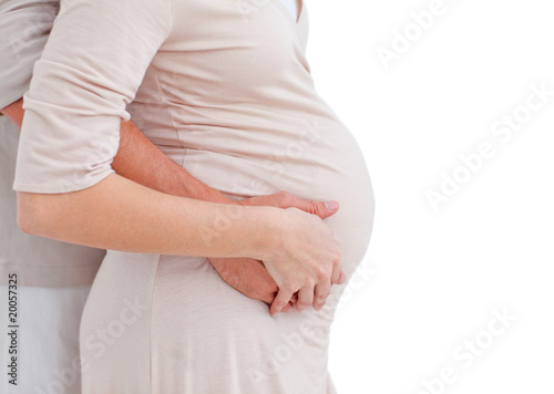 Close-up of a pregnant woman