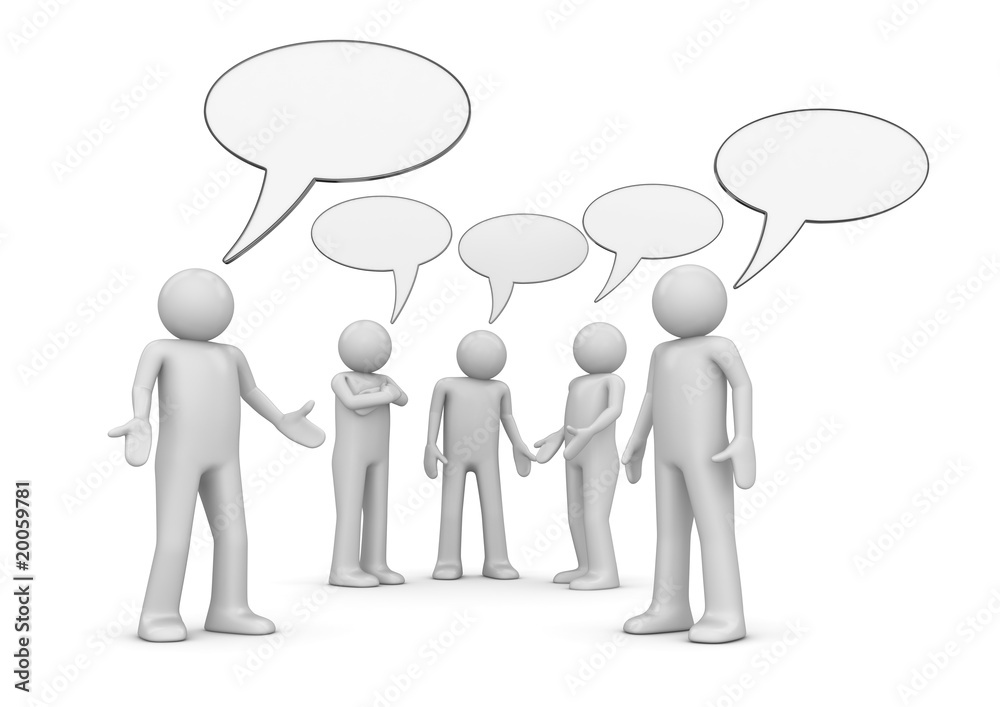 Conference / chat (3d isolated characters series) Conference / chat (3d isolated characters series)