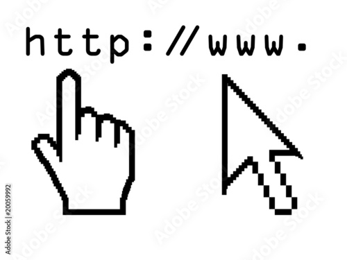 mouse pointers, arrow hand finger