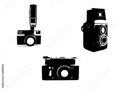 Vintage cameras sketched