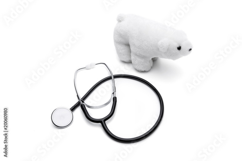 Stethoskop mit Eisbär