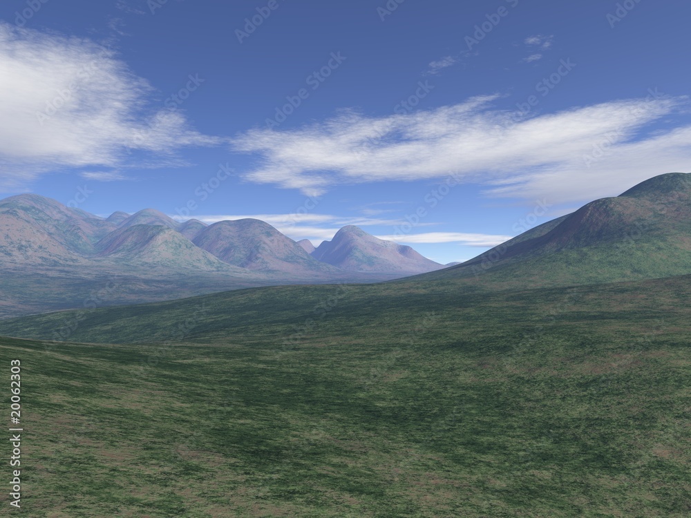 Fototapeta premium Hügellandschaft