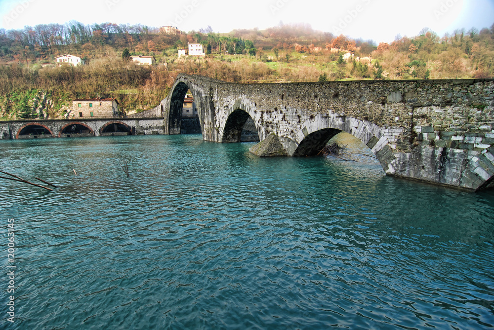 Fototapeta premium Devil's Bridge, Lucca, Italy