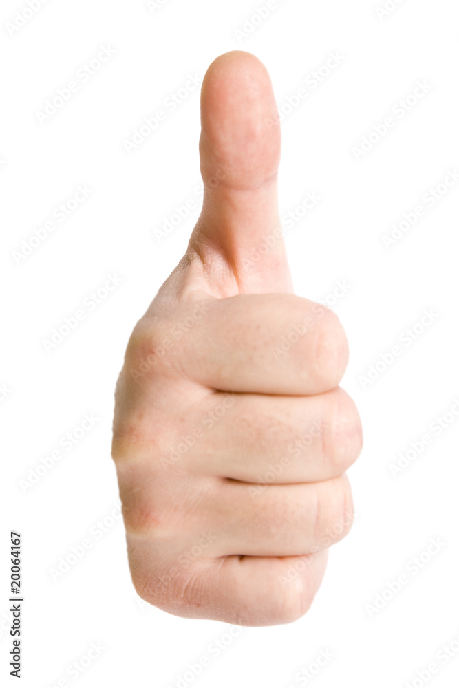 Gestures of hands - OK. Isolated on white background Gestures of hands - OK. Isolated on white background