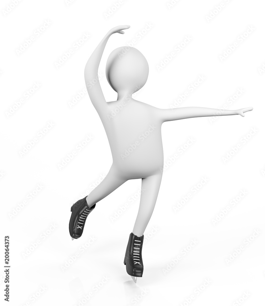 3d person on a skating 3d person on a skating
