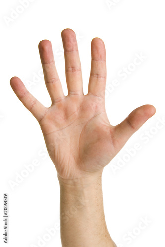 Counting man hand