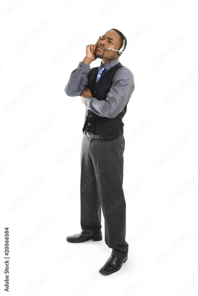 Fototapeta premium African american business man thinking